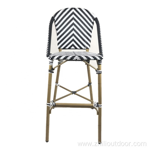 French Bistro Cafe Bamboo Rattan Counter Bar Stool